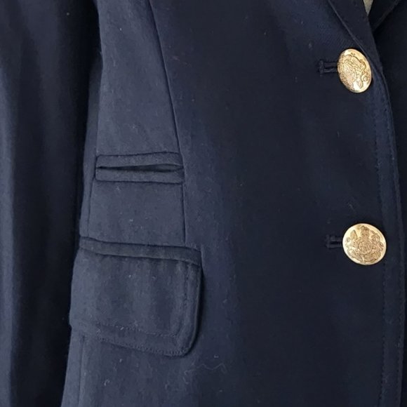 J. Crew schoolboy strong shoulder 2 gold button wool jacket/blazer Sz 2 - Picture 5 of 14